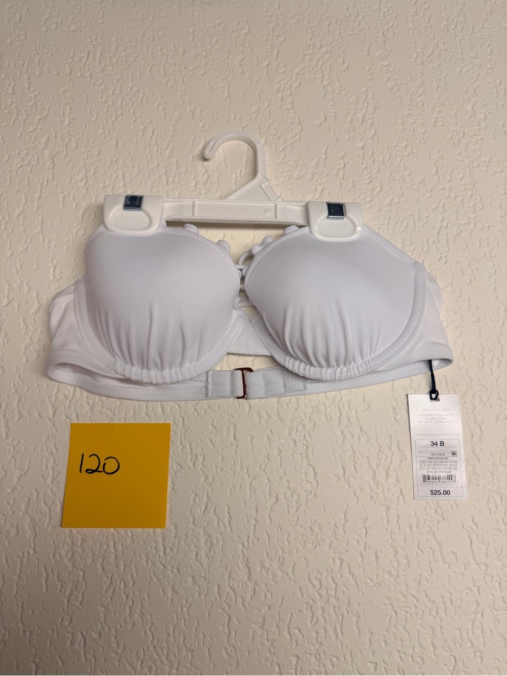 Shade & Shore White Padded Bikini Top